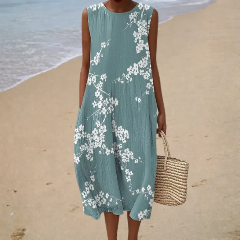 Sommerliches, Bequemes, Ärmelloses Kleid
