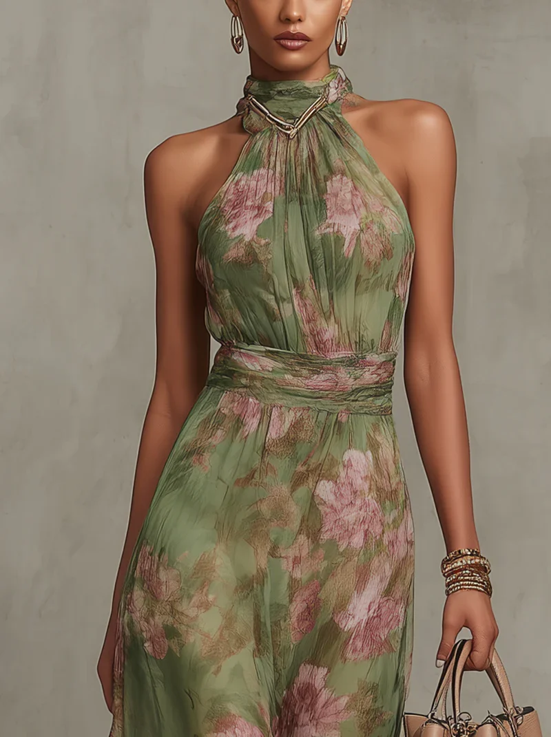 Halter™ - Elegantes Sommerkleid mit Blumenmuster