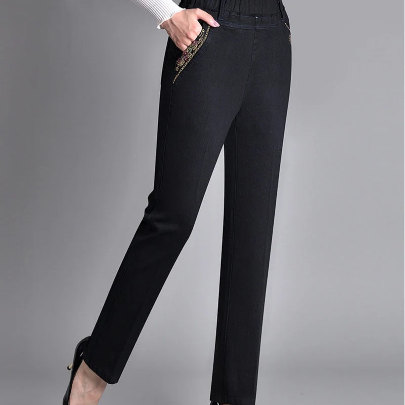 Gaile™ – Damenjeans mit Seitentaschen und Elastischem Bund