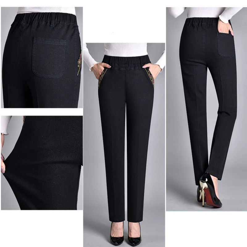 Gaile™ – Damenjeans mit Seitentaschen und Elastischem Bund