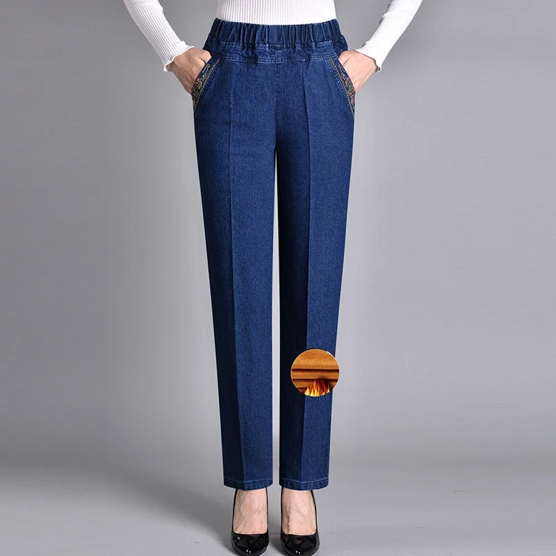 Gaile™ – Damenjeans mit Seitentaschen und Elastischem Bund