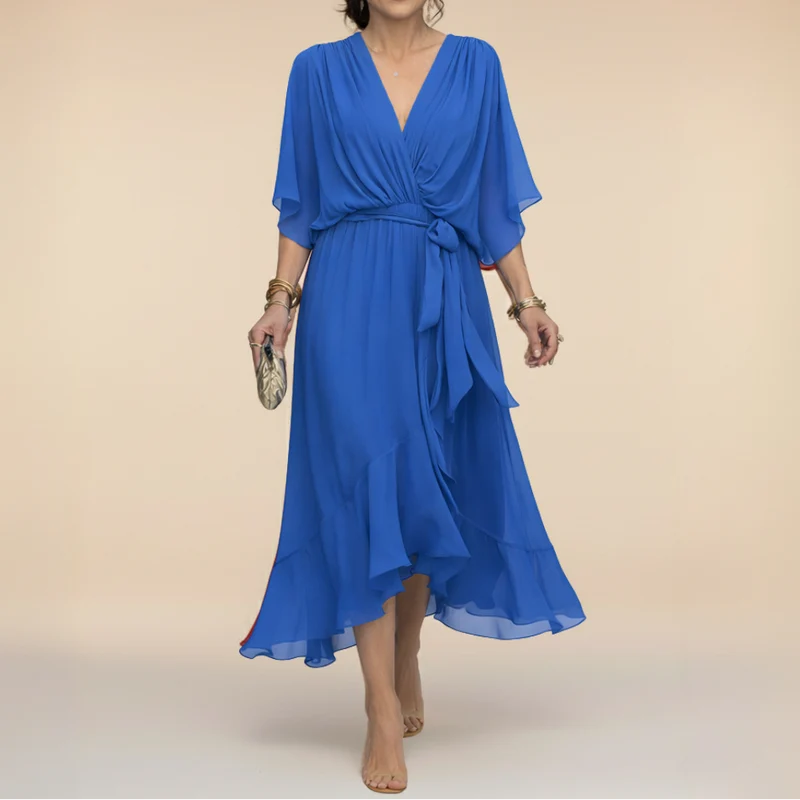 Deria™ - Chiffonkleid mit V-Ausschnitt