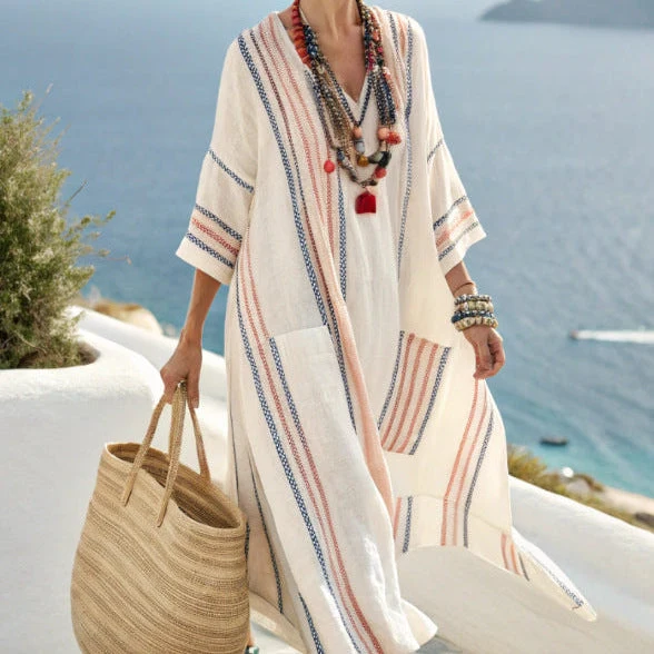 Kleid Kaftan Isolde – Der Geist der Côte d'Azur