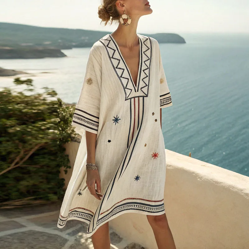 Naomi - Elegantes und Vielseitiges Strandkleid für Sommertage
