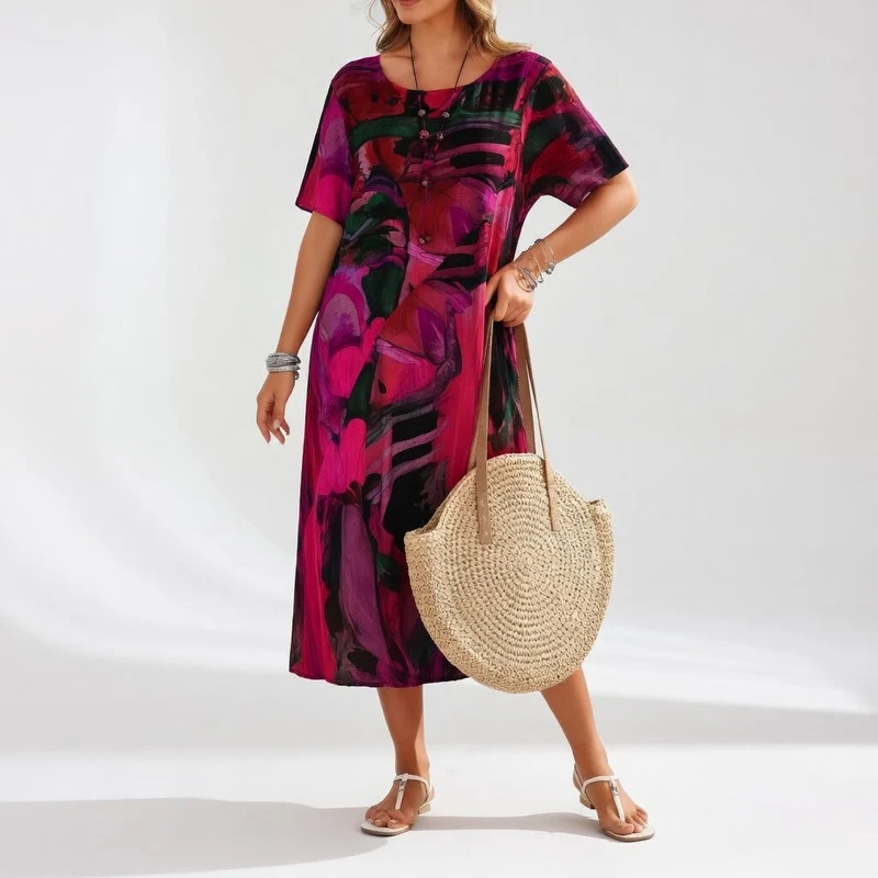 Keria™ - Künstlerisches und Fließendes Elegantes Maxikleid