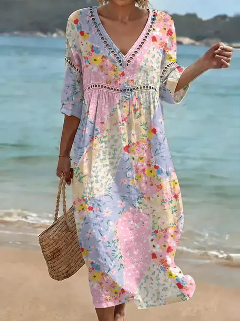 Siela™ - Kleid mit Blumen-Patchwork