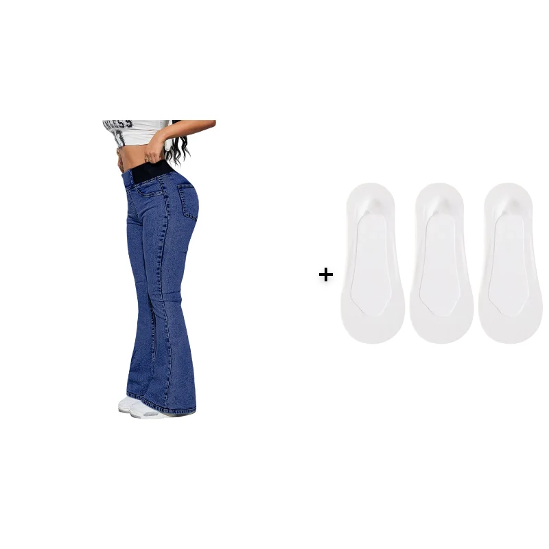 Clowy™ – Jeans mit Hoher Taille Stretch und Ausgestelltem Bein