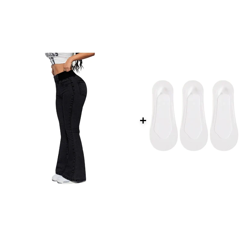 Clowy™ – Jeans mit Hoher Taille Stretch und Ausgestelltem Bein