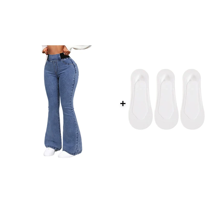 Clowy™ – Jeans mit Hoher Taille Stretch und Ausgestelltem Bein