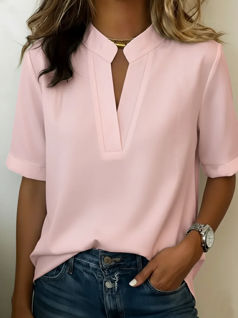 Loria™ - Elegante Bluse mit Raffiniertem Kragen