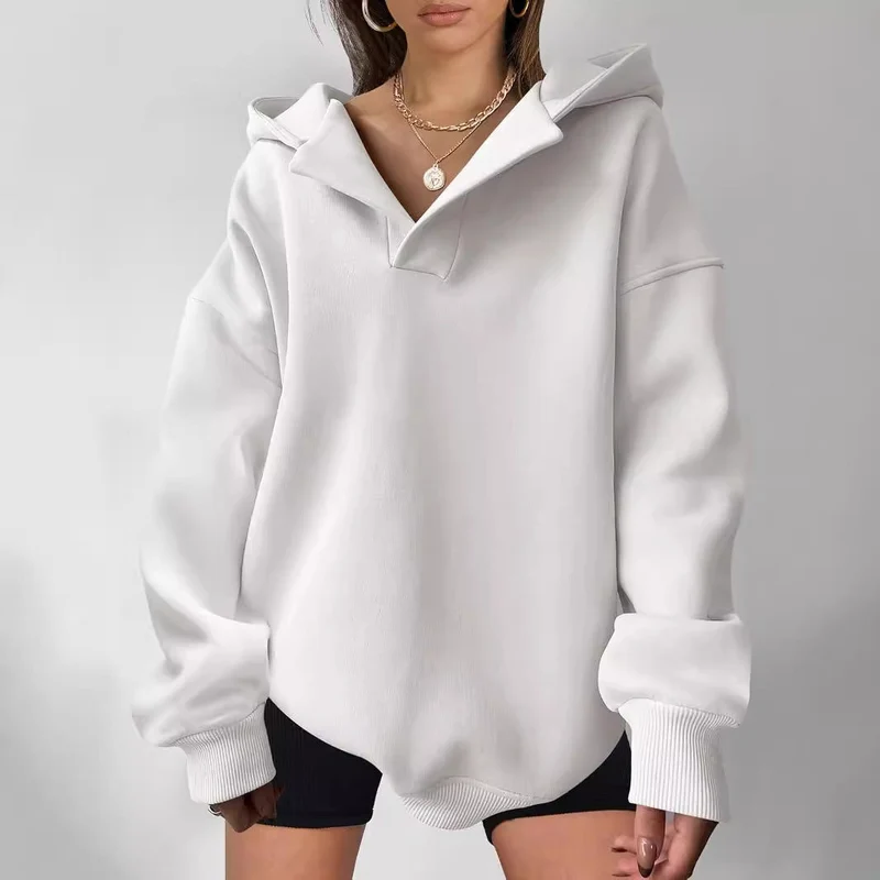 Damen Oversized Kapuzenpullover Drune