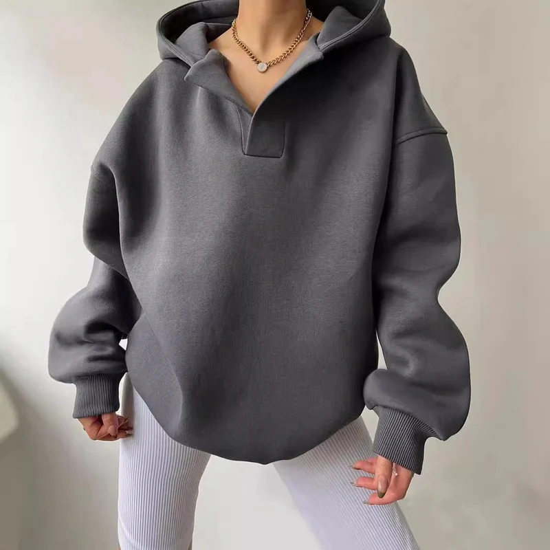 Damen Oversized Kapuzenpullover Drune