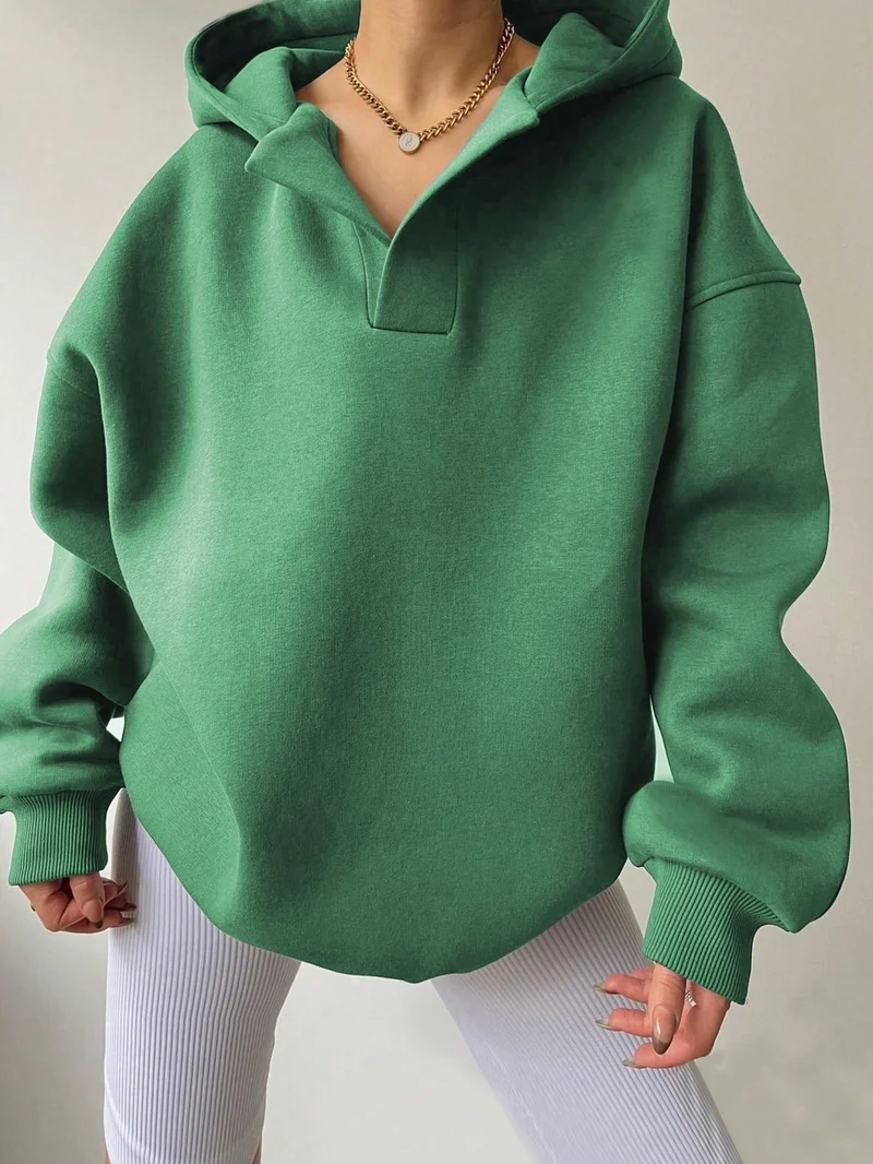 Damen Oversized Kapuzenpullover Drune