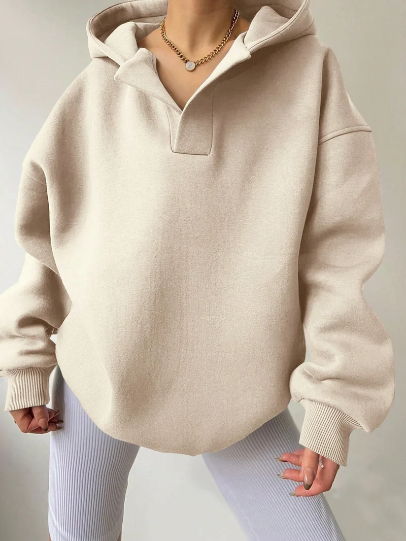 Damen Oversized Kapuzenpullover Drune