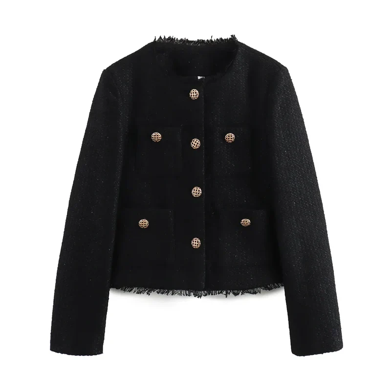 Drune | Klassischer Tweed-blazer Wollmischung Zeitlos und Elegant