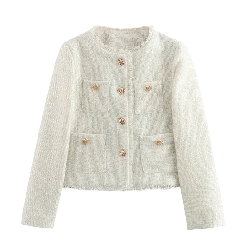 Drune | Klassischer Tweed-blazer Wollmischung Zeitlos und Elegant