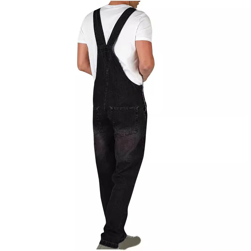 Herren Denim-Latzhose im lässigen Schnitt mit verstellbaren Trägern Drune