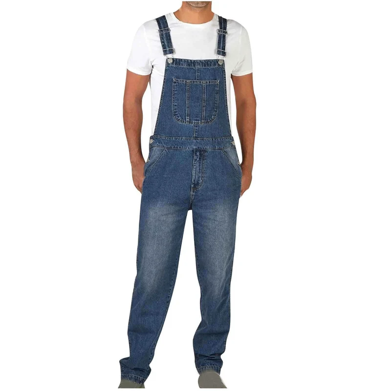 Herren Denim-Latzhose im lässigen Schnitt mit verstellbaren Trägern Drune