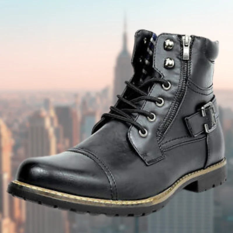 Drune | Leder Motorradstiefel für Männer