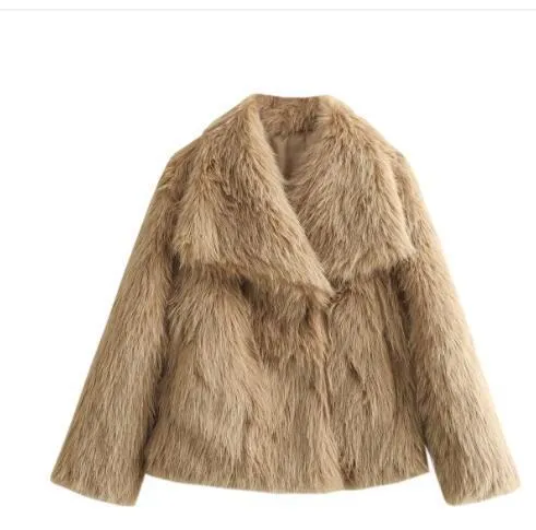 Drune - Damen Herbst, Winter Pelz Mantel Imitation