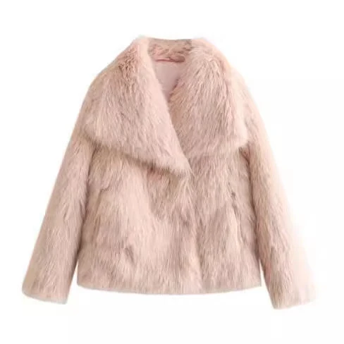 Drune - Damen Herbst, Winter Pelz Mantel Imitation