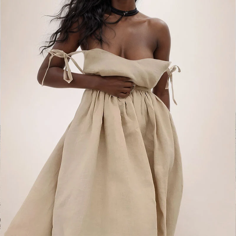 Damen Maxikleid mit verstellbaren Trägern und eleganter Taillierung Drune