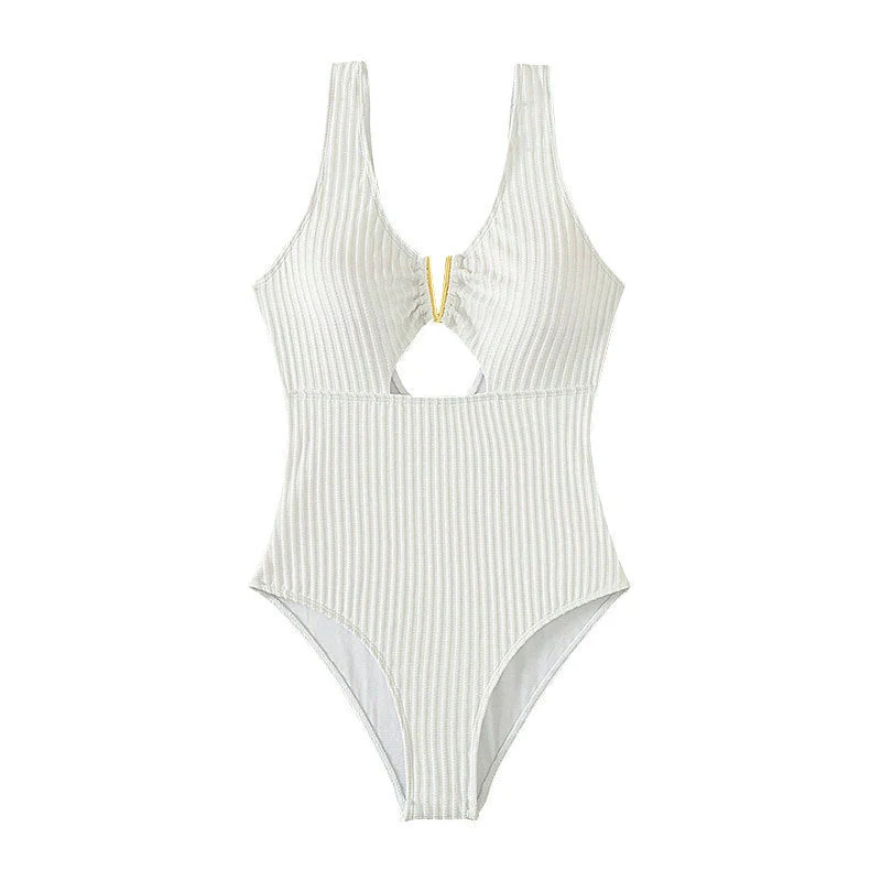 Damen Einteiliger Badeanzug mit raffiniertem Cut-Out und sportlichem Design Drune