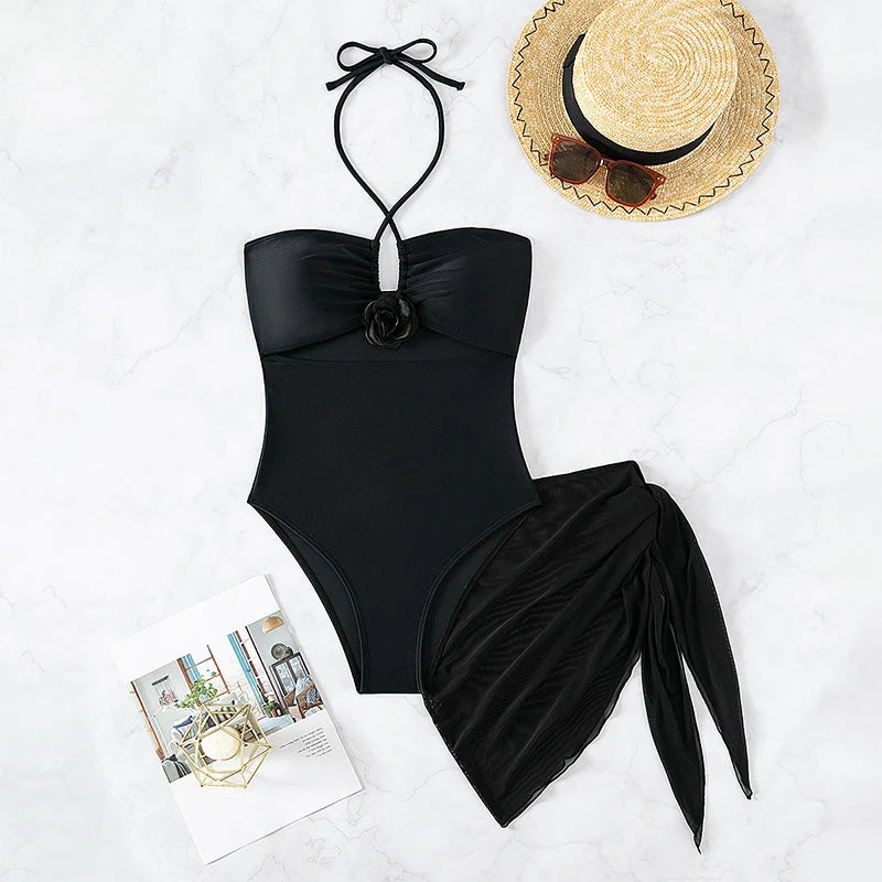 Damen Einteiliger Badeanzug mit modischem Cut-Out und elegantem Wickeldetail Drune