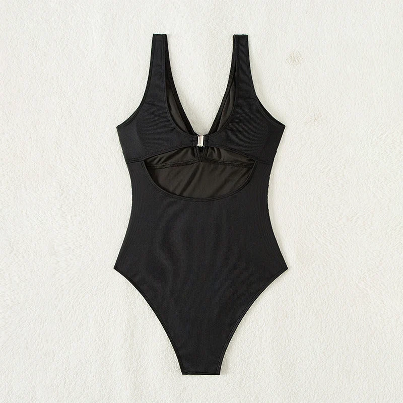 Damen Einteiliger Badeanzug mit elegantem Wickeldetail und figurformendem Schnitt Drune