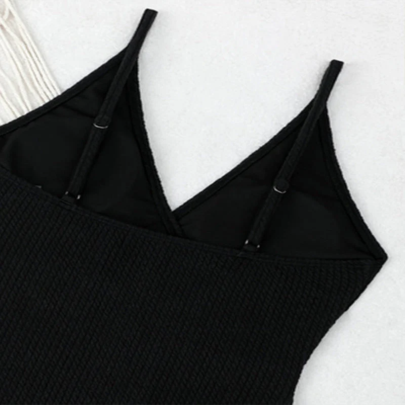 Damen Einteiler Badeanzug mit raffiniertem Rüschendesign Drune