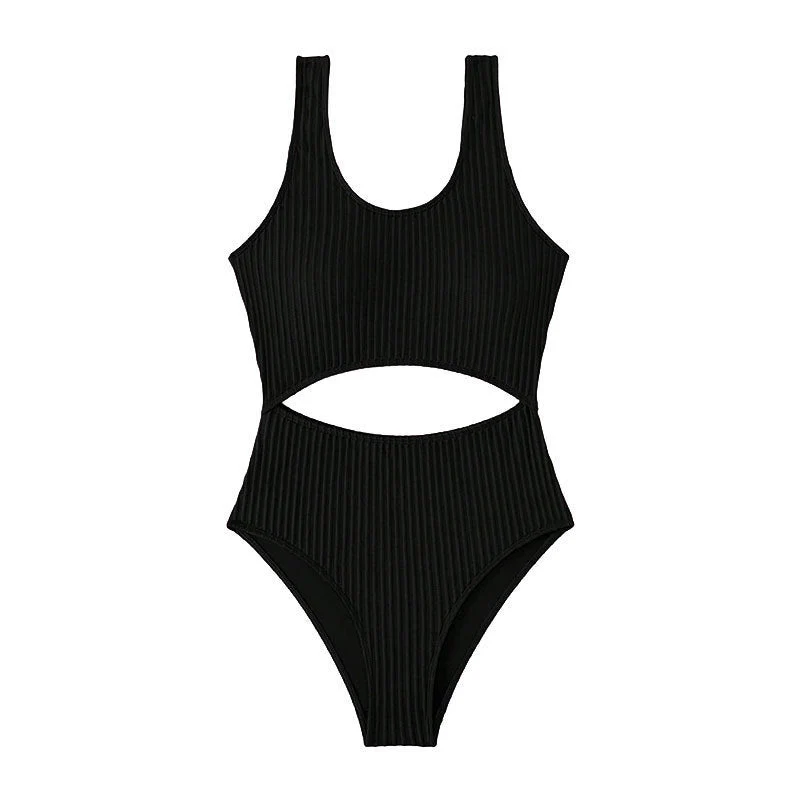 Damen Einteiler Badeanzug mit raffiniertem Cut-Out-Design und sportlichem Schnitt Drune
