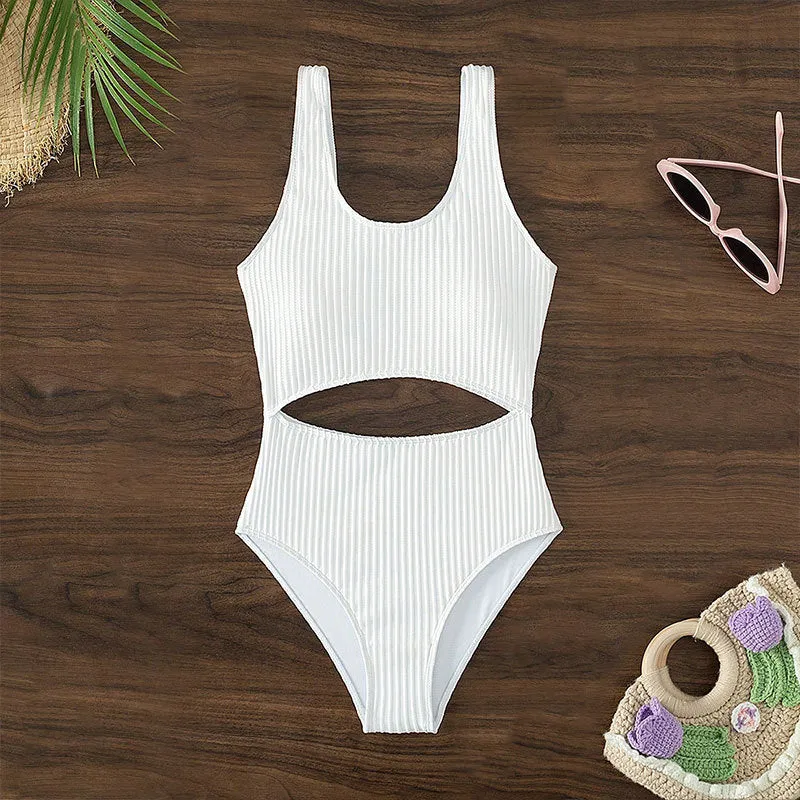 Damen Einteiler Badeanzug mit raffiniertem Cut-Out-Design und sportlichem Schnitt Drune