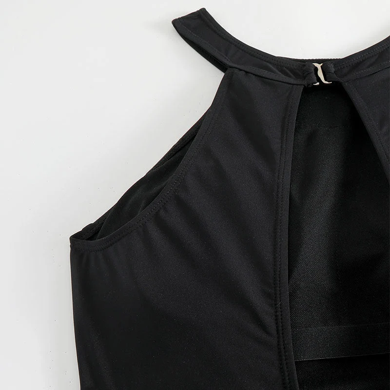 Damen Einteiler Badeanzug mit modischem Cut-Out und sportlichem Design Drune