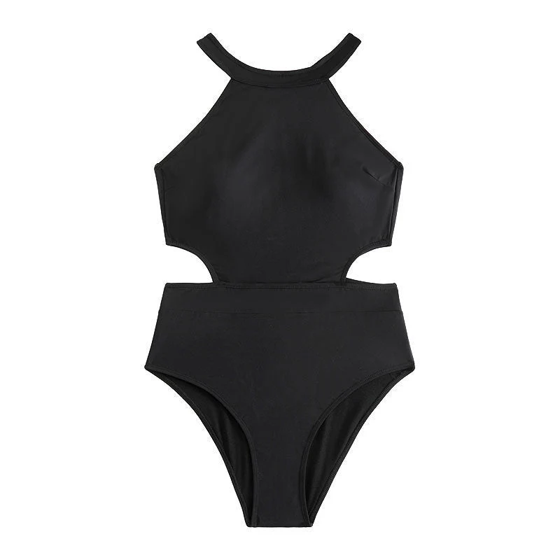 Damen Einteiler Badeanzug mit modischem Cut-Out und sportlichem Design Drune