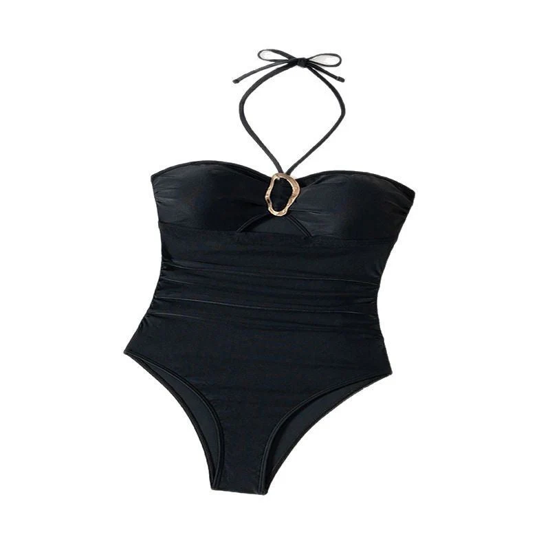 Damen Einteiler Badeanzug mit modischem Cut-Out und dekorativem Ringdetail Drune