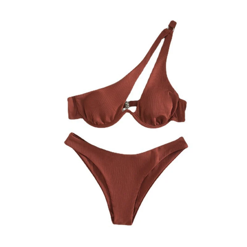 Damen Einseitiger Bikini mit verstellbarem Halter Drune