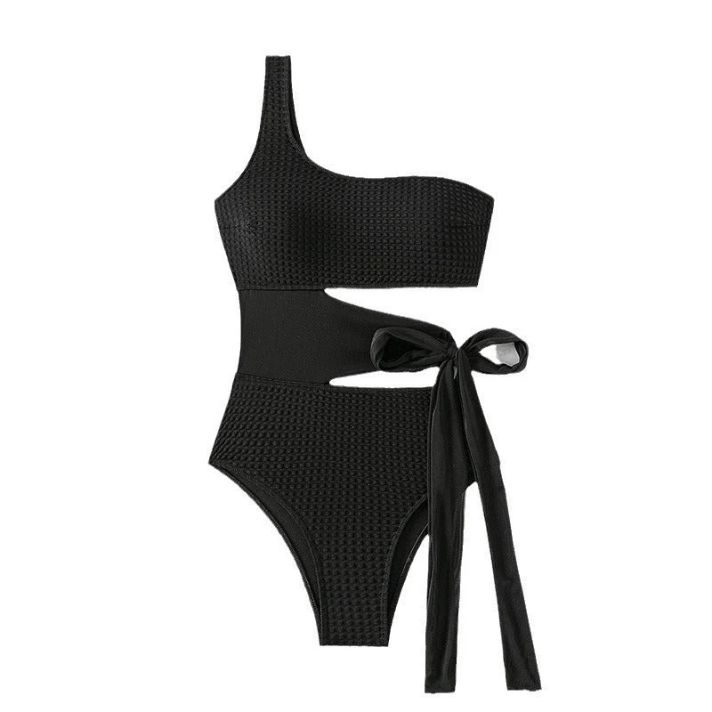 Damen Einseitig Schulterfreier Bikinimoden Drune