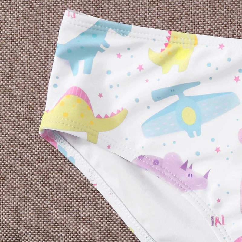 Damen Bunt bedruckter Bikini mit sportlichem Schnitt und breiten Trägern Drune