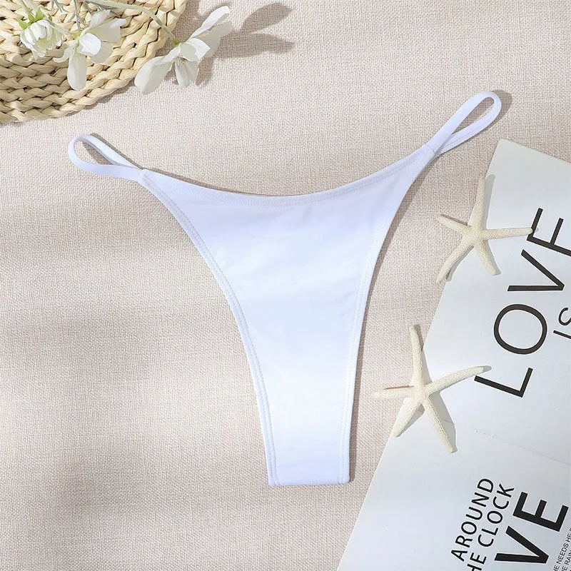 Damen Bikiniunterteil mit schmalen Seitenlinien und figurbetonendem Schnitt Drune