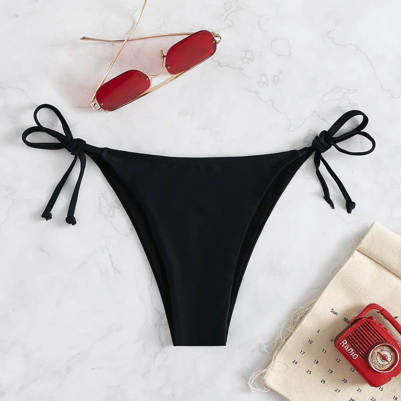 Damen Bikinislip mit verstellbaren Seitenbändern und hohem Beinausschnitt Drune
