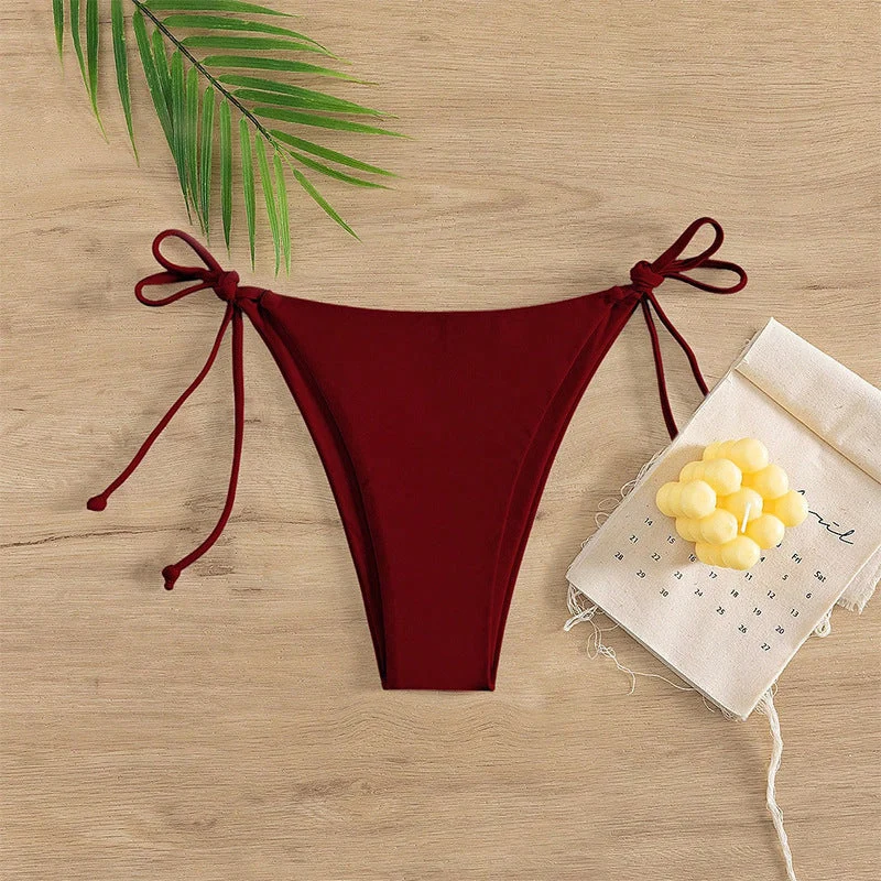 Damen Bikinislip mit verstellbaren Seitenbändern und hohem Beinausschnitt Drune