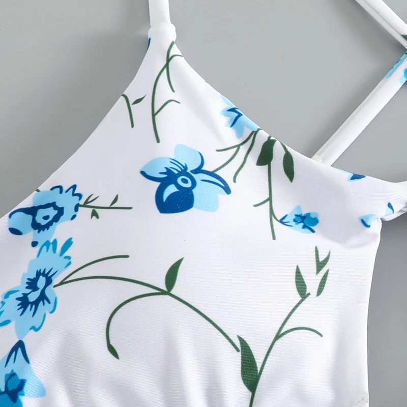 Damen Bikiniset mit verstellbaren Trägern und floralem Musterdruck Drune