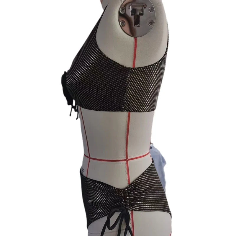 Damen Bikiniset mit Blumenapplikation und sportlichem Schnitt Drune