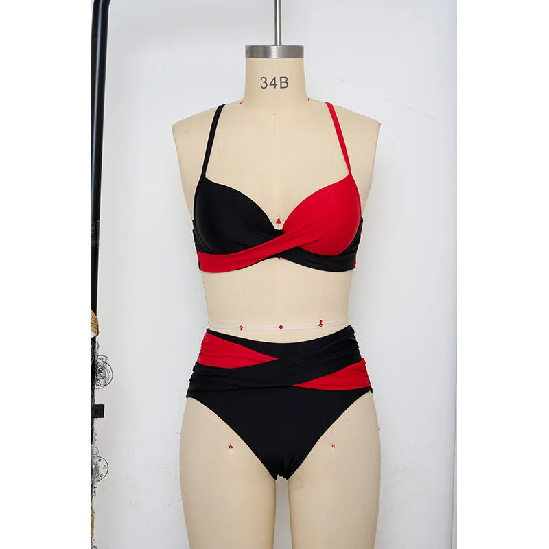 Damen Bikini Set mit verstellbaren Trägern und trendigem Pünktchenmuster Drune