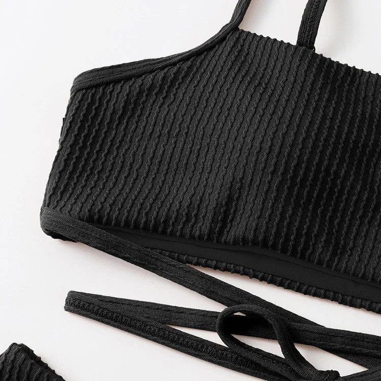 Damen Bikini-Set mit verstellbaren Trägern und modischem Wickeldetail Drune