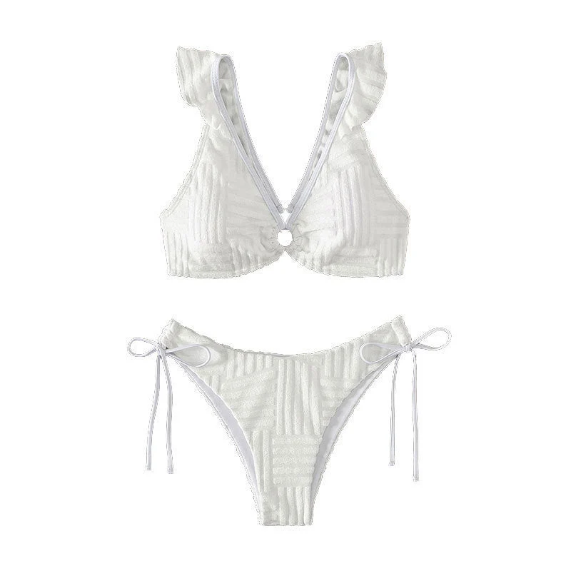 Damen Bikini-Set mit verstellbaren Trägern und frilly Details Drune