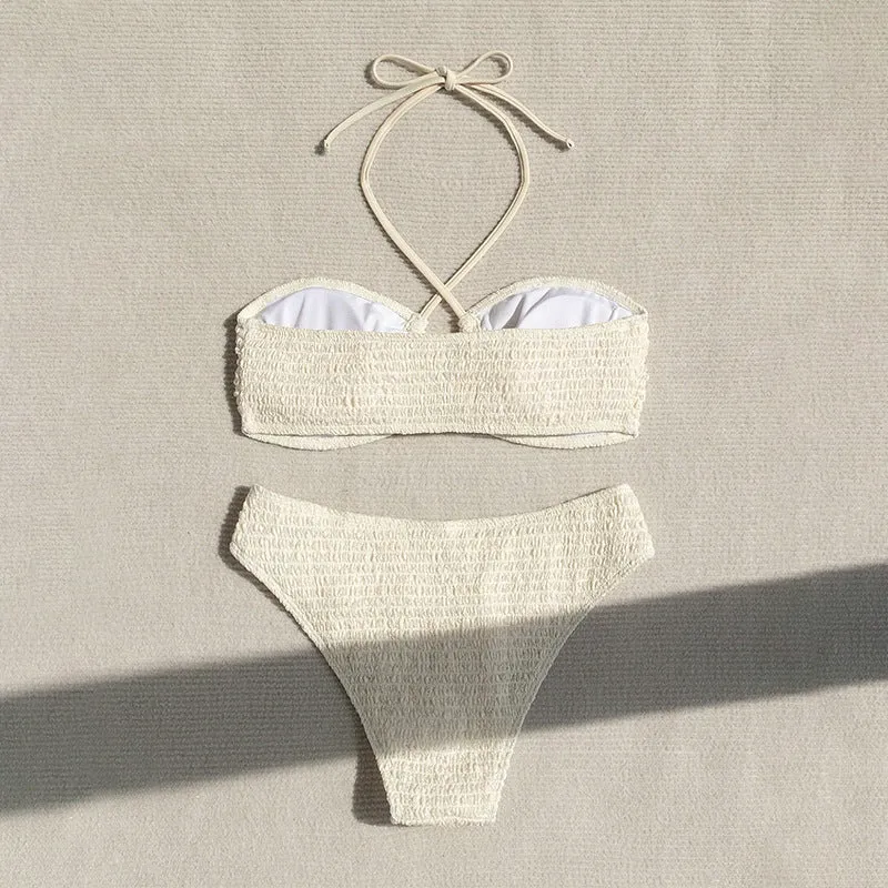 Damen Bikini-Set mit sportlichem Oberteil und verstellbarem Höschen Drune