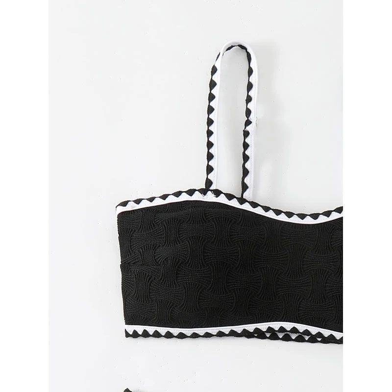 Damen Bikini-Set mit raffinierter Struktur und verstellbaren Trägern Drune