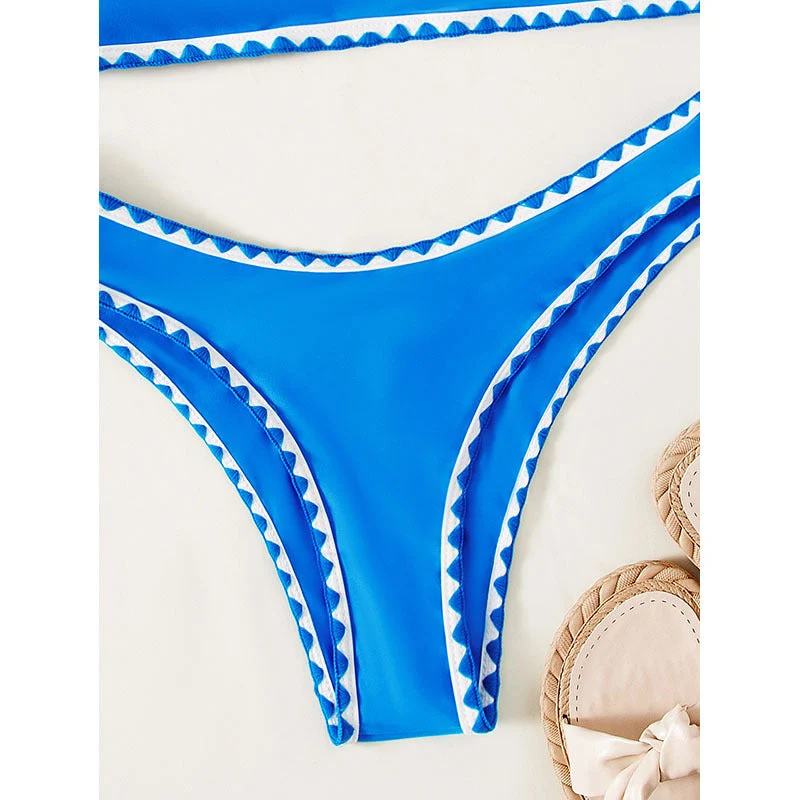 Damen Bikini-Set mit raffiniertem geometrischem Schnitt und verstellbaren Trägern Drune