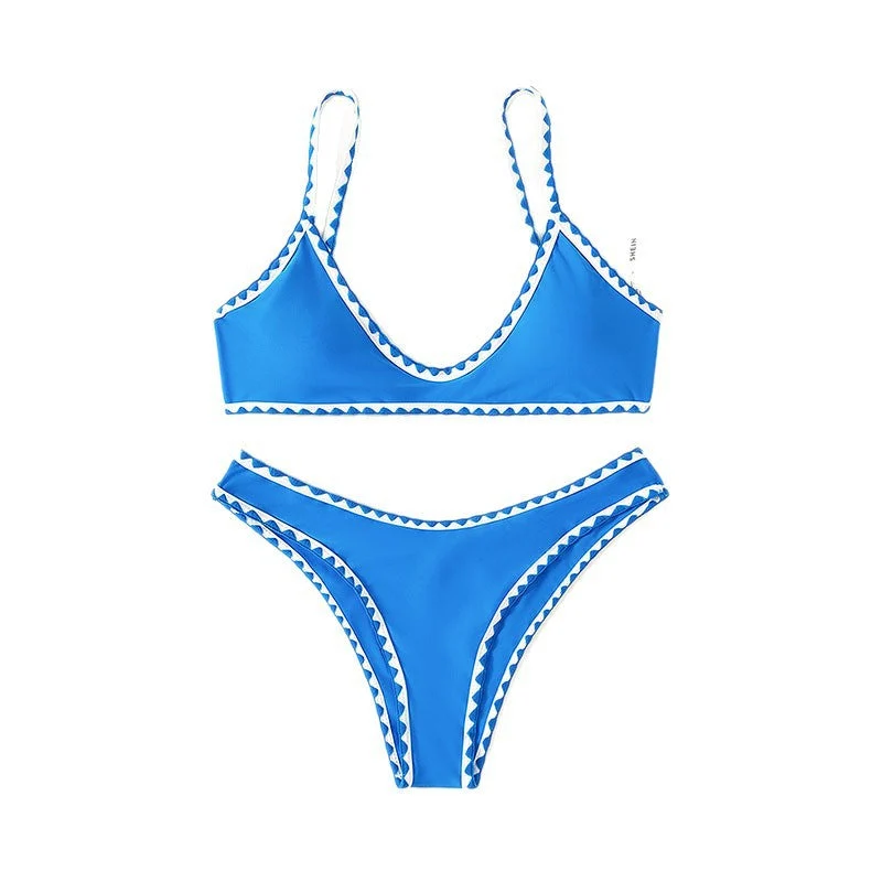 Damen Bikini-Set mit raffiniertem geometrischem Schnitt und verstellbaren Trägern Drune